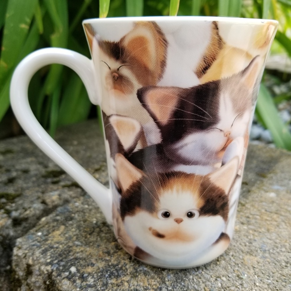The Animal‎ Rescue Site Fluffy Kittens Ceramic Coffee Mug Multicolor Cat Print